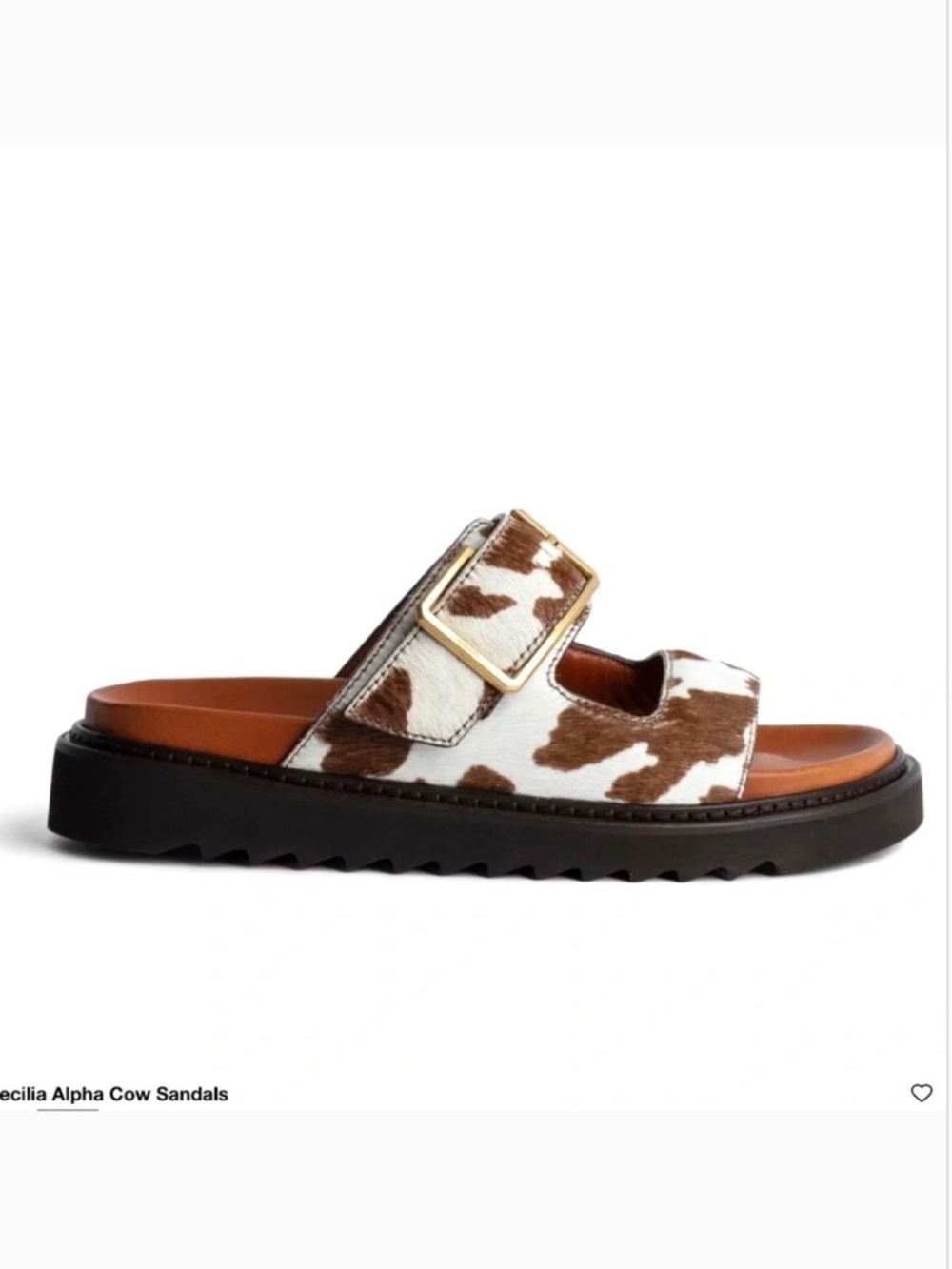 Zadig & Voltaire Cecilia Alpha Cow Sandals SZ 40